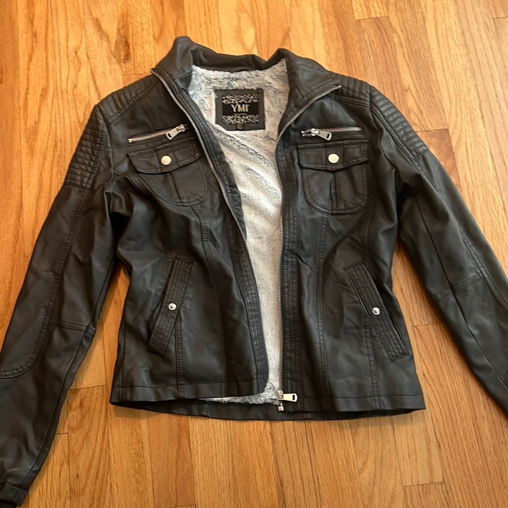 YMI collection pleather jacket with furry inside